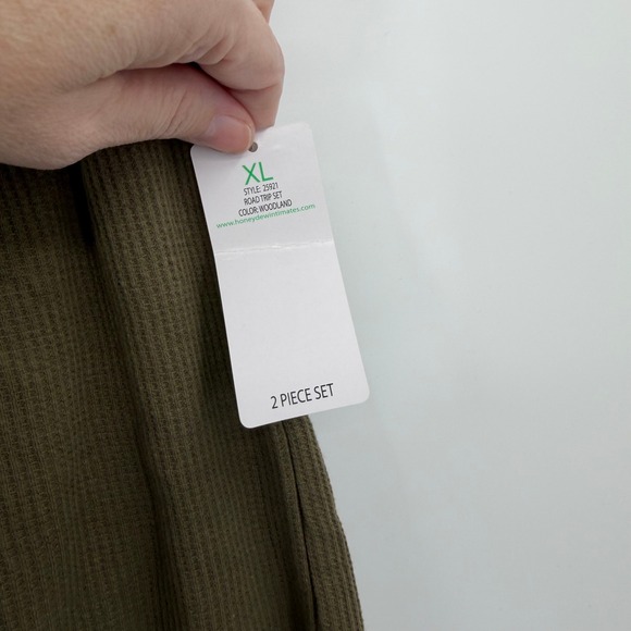 Honeydew Intimates Woodland‎ Thermal Pajama Set Long Sleeve Top Shorts XL - Picture 6 of 9